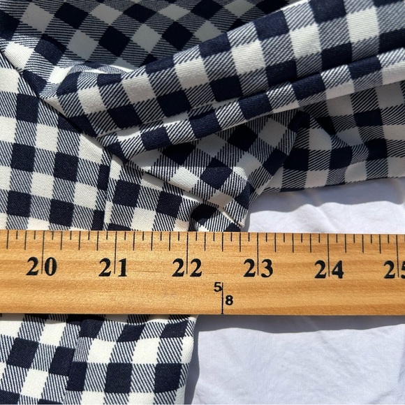 J Crew Navy Gingham Print Checkered Blazer Size XXL 0049 - Picture 6 of 9